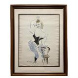 William Gropper "The Tattooed Lady" Ink On Paper