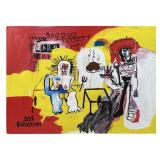 Signed Basquiat Acrylic Panting On Board