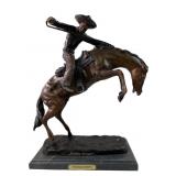 Frederic Remington " Wooly Chaps" Bronze Sculpture
