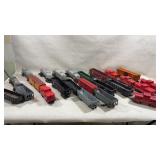 collection of 24 O-scale model train cars