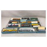 12 ho scale train carts and engines