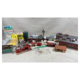 Group of vtg rail road decor