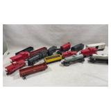 Collection of miscellaneous train carts