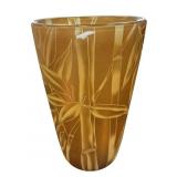 Correia Art Glass Vase Irrisdescent Bamboo