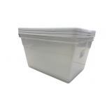 3 Lidded Totes 56qt each Nice Condition by