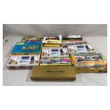 Vtg train model kits and ho gauge carts