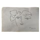 Signed Picasso ï¿½ The Face of Peaceï¿½ Attr. Drawing