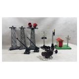 various vtg model railroad crossing signals and