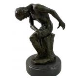Auguste Rodin Bronze Sculpture " Seated Man"