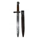 WWII BELGIUM M1924 MAUSER BAYONET & SCABBARD