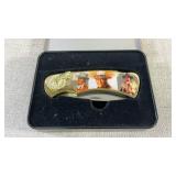 John Wayne Collectible Folding Pocket Knife in Tin