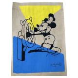Signed Andy Warhol ï¿½ Captain Mickeyï¿½ Panting Paper