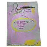 Signed Jean-Michel Basquiat Panting On Paper