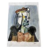 After Pablo Picasso Untitled Mixed Media Painting