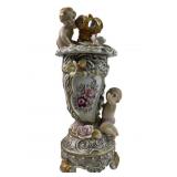 Vintage Porcelain Cherub potpourri Vase