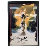 Framed Salvador Dali " crucifixion" Canvas Print