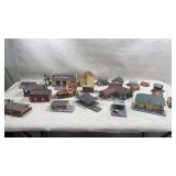 collection of miniature buildings For railroad
