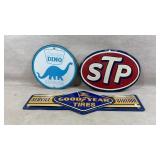 Tin Wall Art STP, Goodyear Tires,Sinclair Gasoline