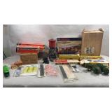 collection of model train accessories and