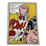 Signed Roy Lichtenstein Pop Art Panting On Paper