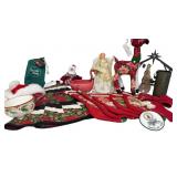 Hand Quilted Christmas Tree Skirt, Stockings,