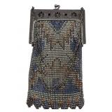 Whiting Davis Metal Mesh Enamel Purse