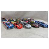 Collection of 10 die cast nascar model cars