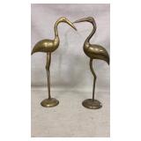 Pair of Brass Cranes
