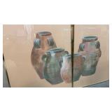 2 Framed Chrishawn Gallery INDIAN JAR Artwork