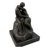 Signed Rodin Bronze Sculpture " The Kiss"