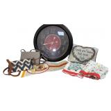 18 inch Clock, Ladies Handbags, Redskins