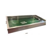 Aluminum Sisplay Case with Key, lock and glass top