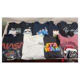 9 graphic shirts sizes large-XXL