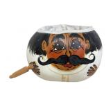 French Chef Hand Painted and Signed Gourd Bread