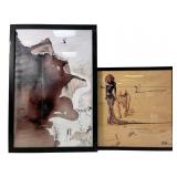 (2) Salvador Dali Framed Prints On Canvas