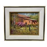 Signed Oil Panting Of Southwest House