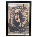 Framed Pablo Picasso Print On Canvas