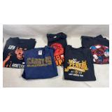 5 graphic shirts size medium and large