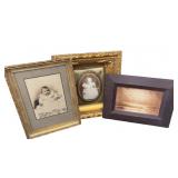 3 Antique Framed Art / Photos