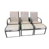3 Sling Back Outdoor Aluminum Glider Chairs w