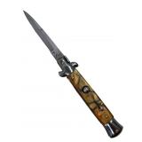 Italian AKC Marbleized Switch Blade Knife