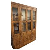 2pc DREXEL China Cabinet w Brass Handles