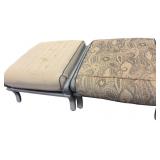 2 Oversized Wrought Iron Outdoor Ottomans