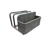 Brown Steel/ Wicker Outdoor Float Caddy