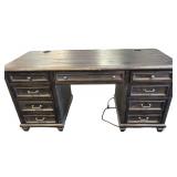 7 Drawer Wooden Desk with Plug