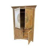 PineArmoire Entertainment Cabinet Wardrobe Cabinet
