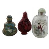 (3) Vintage Chinese Snuff Bottles