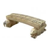 Inuit Carved Ivory Cribbage Board