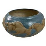 Jack Black Navajo Pottery Bowl With Wild Horses