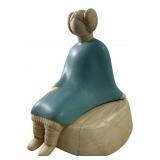 Navajo Jack Black Lady Pottery Sculpture